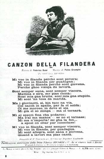 canzon della filandera